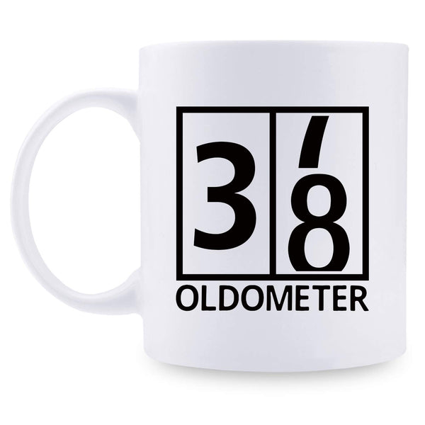 38th Birthday Gifts for Women - 1981 Birthday Gifts for Women, 38 Years Old Birthday Gifts Coffee Mug for Mom, Wife, Friend, Sister, Her, Colleague, Coworker, Oldometer Mug - 11oz