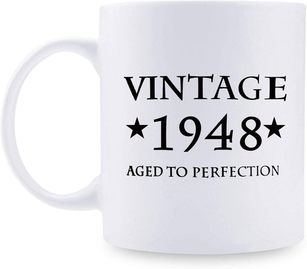 71st Birthday Gifts for Women - 1948 Birthday Gifts for Women, 71 Years Old Birthday Gifts Coffee Mug for Mom, Wife, Friend, Sister, Her, Colleague, Coworker - 11oz