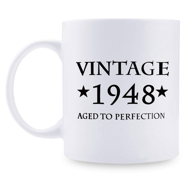 71st Birthday Gifts for Men - 1948 Birthday Gifts for Men, 71 Years Old Birthday Gifts Coffee Mug for Dad, Husband, Friend, Brother, Him, Colleague, Coworker - 11oz