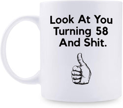 58th Birthday Gifts for Women - 1961 Birthday Gifts for Women, 58 Years Old Birthday Gifts Coffee Mug for Mom, Wife, Friend, Sister, Her, Colleague, Coworker - 11oz