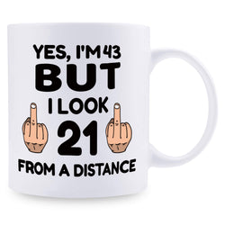 43rd Birthday Gifts for Women - 1976 Birthday Gifts for Women, 43 Years Old Birthday Gifts Coffee Mug for Mom, Wife, Friend, Sister, Her, Colleague, Coworker - 11oz