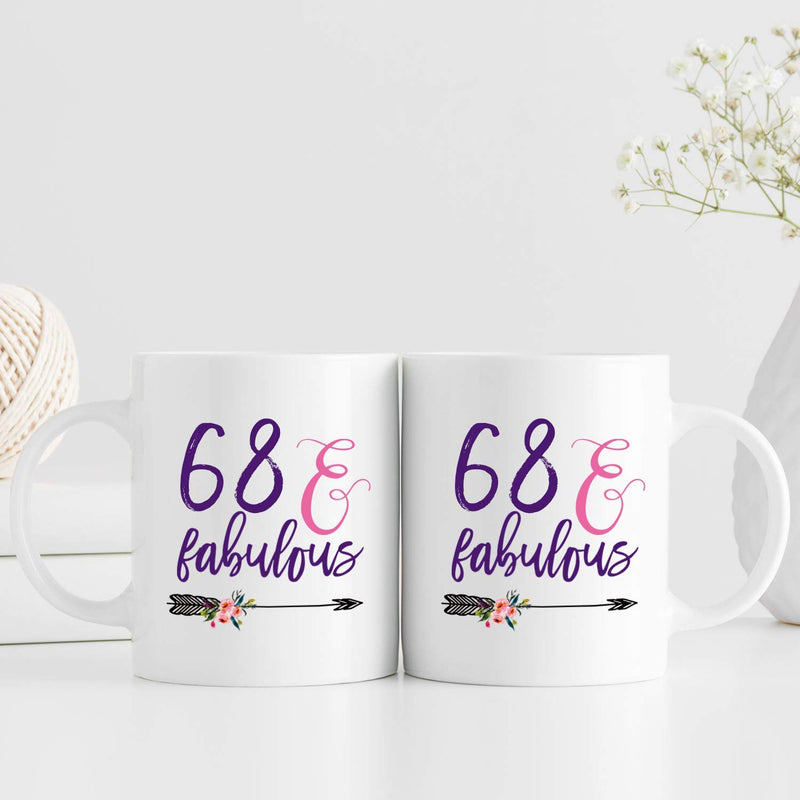 68th Birthday Gifts for Women - 1951 Birthday Gifts for Women, 68 Years Old Birthday Gifts Coffee Mug for Mom, Wife, Friend, Sister, Her, Colleague, Coworker - 11oz