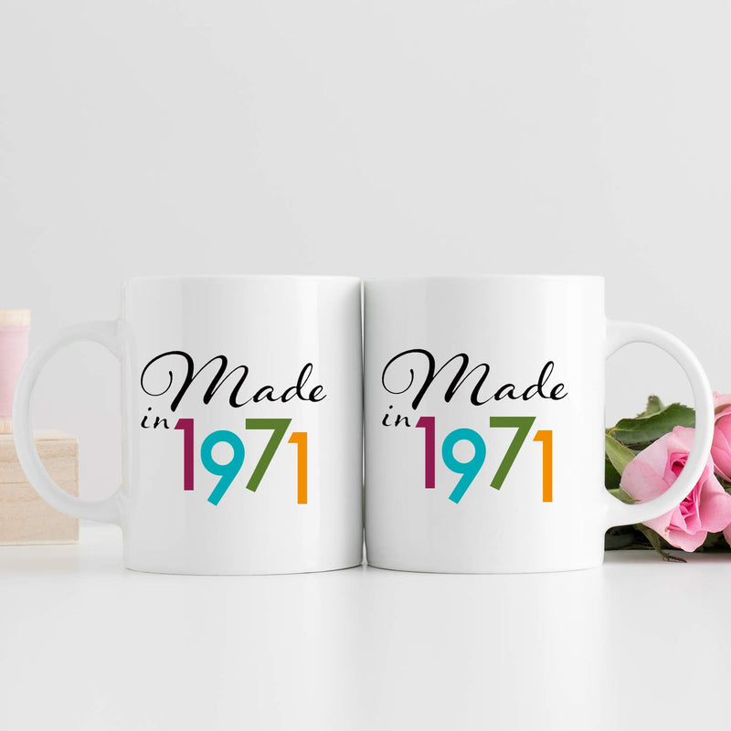 48th Birthday Gifts for Men - 1971 Birthday Gifts for Men, 48 Years Old Birthday Gifts Coffee Mug for Dad, Husband, Friend, Brother, Him, Colleague, Coworker - 11oz