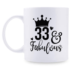 33rd Birthday Gifts for Women - 1986 Birthday Gifts for Women, 33 Years Old Birthday Gifts Coffee Mug for Mom, Wife, Friend, Sister, Her, Colleague, Coworker - 11oz