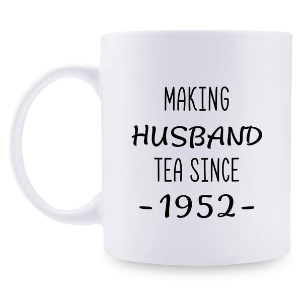 67th Anniversary Gifts - 67th Wedding Anniversary Gifts for Couple, 67 Year Anniversary Gifts 11oz Funny Coffee Mug for Husband, Hubby, Him, making husband tea