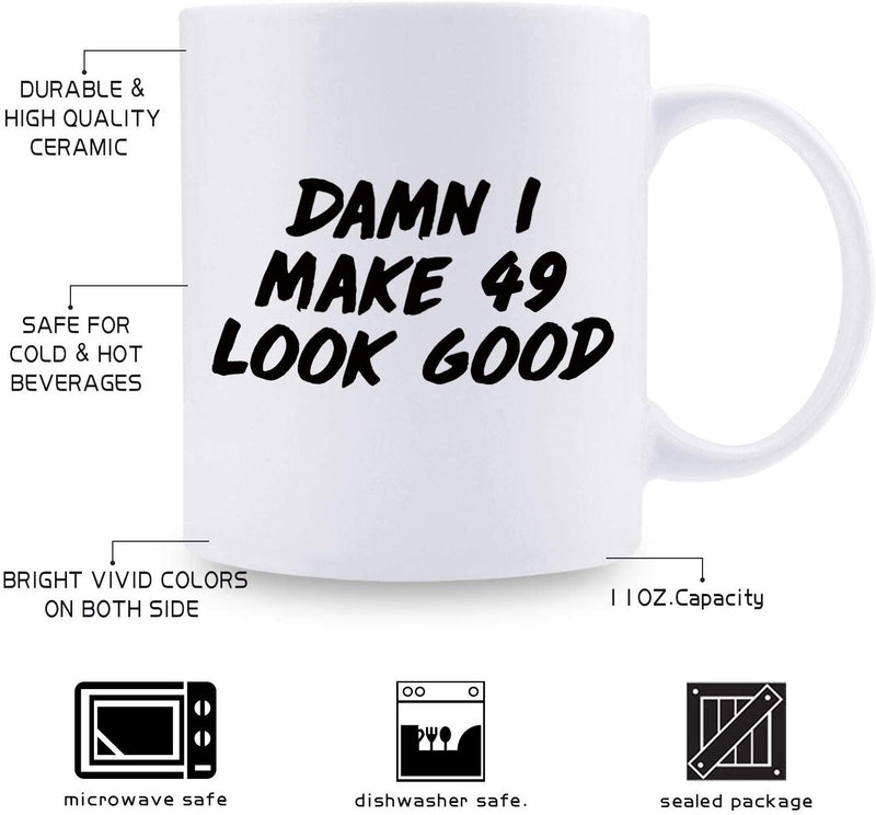 49th Birthday Gifts for Men - 1970 Birthday Gifts for Men, 49 Years Old Birthday Gifts Coffee Mug for Dad, Husband, Friend, Brother, Him, Colleague, Coworker - 11oz