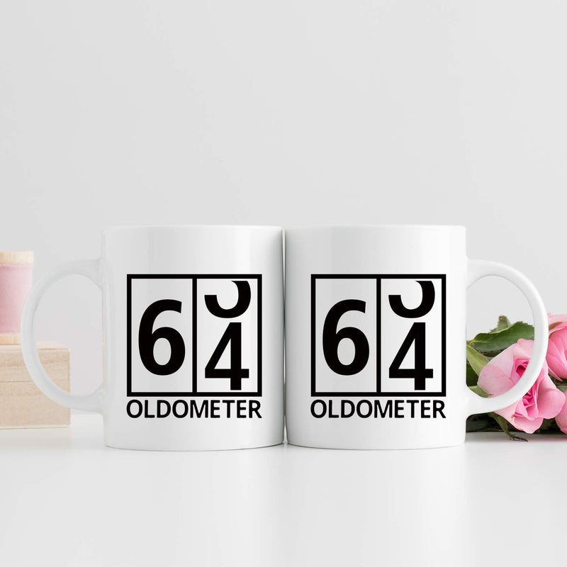 64th Birthday Gifts for Women - 1955 Birthday Gifts for Women, 64 Years Old Birthday Gifts Coffee Mug for Mom, Wife, Friend, Sister, Her, Colleague, Coworker, Oldometer Mug- 11oz