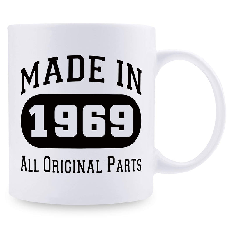 50th Birthday Gifts for Men - 1969 Birthday Gifts for Men, 50 Years Old Birthday Gifts Coffee Mug for Dad, Husband, Friend, Brother, Him, Colleague, Coworker - 11oz