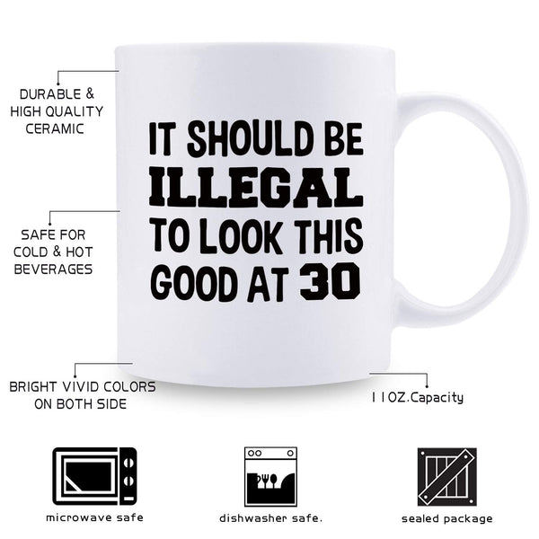 30th Birthday Gifts for Men - 1989 Birthday Gifts for Men, 30 Years Old Birthday Gifts Coffee Mug for Dad, Husband, Friend, Brother, Him, Colleague, Coworker - 11oz