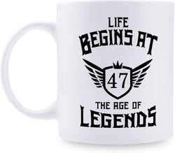 47th Birthday Gifts for Men - 1972 Birthday Gifts for Men, 47 Years Old Birthday Gifts Coffee Mug for Dad, Husband, Friend, Brother, Him, Colleague, Coworker - 11oz