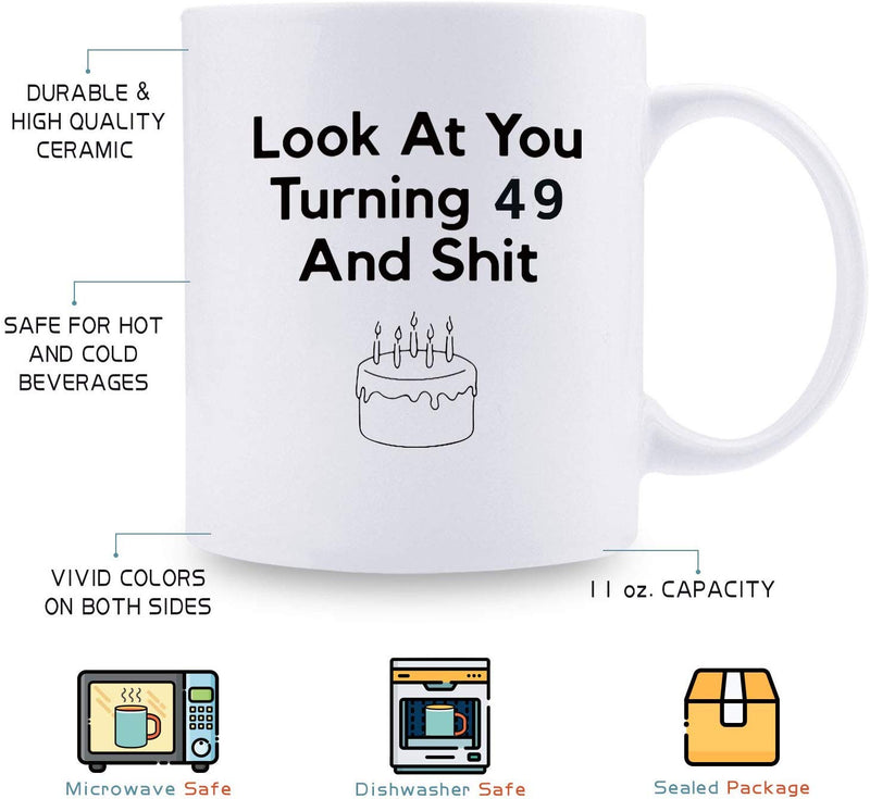 49th Birthday Gifts for Men - 1970 Birthday Gifts for Men, 49 Years Old Birthday Gifts Coffee Mug for Dad, Husband, Friend, Brother, Him, Colleague, Coworker - 11oz