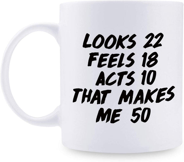 50th Birthday Gifts for Men - 1969 Birthday Gifts for Men, 50 Years Old Birthday Gifts Coffee Mug for Dad, Husband, Friend, Brother, Him, Colleague, Coworker - 11oz