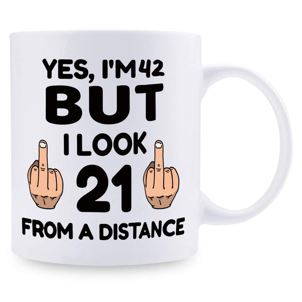 42nd Birthday Gifts for Women - 1977 Birthday Gifts for Women, 42 Years Old Birthday Gifts Coffee Mug for Mom, Wife, Friend, Sister, Her, Colleague, Coworker - 11oz