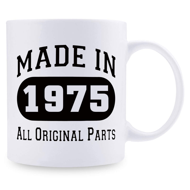 44th Birthday Gifts for Men - 1975 Birthday Gifts for Men, 44 Years Old Birthday Gifts Coffee Mug for Dad, Husband, Friend, Brother, Him, Colleague, Coworker - 11oz