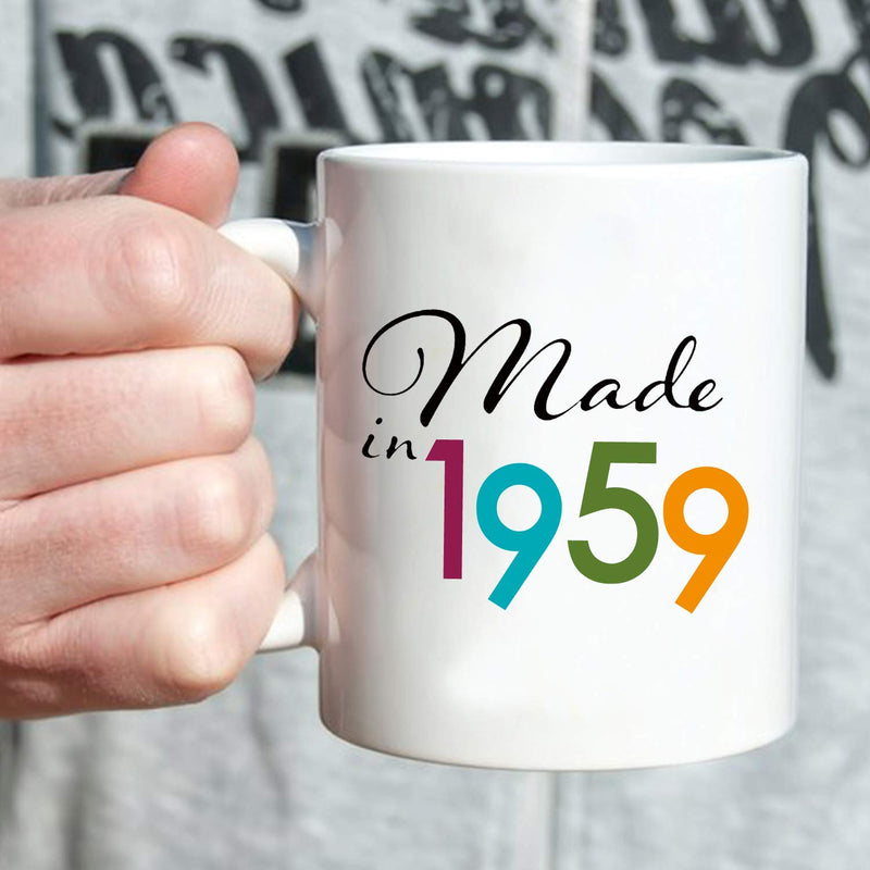 60th Birthday Gifts for Men - 1959 Birthday Gifts for Men, 60 Years Old Birthday Gifts Coffee Mug for Dad, Husband, Friend, Brother, Him, Colleague, Coworker - 11oz