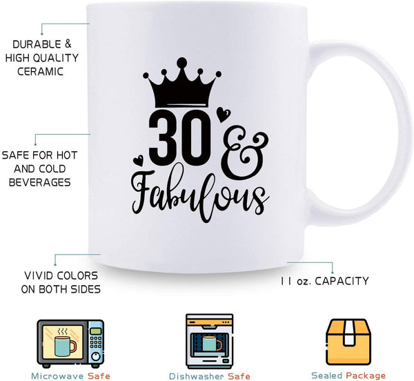 30th Birthday Gifts for Women - 1989 Birthday Gifts for Women, 30 Years Old Birthday Gifts Coffee Mug for Mom, Wife, Friend, Sister, Her, Colleague, Coworker - 11oz