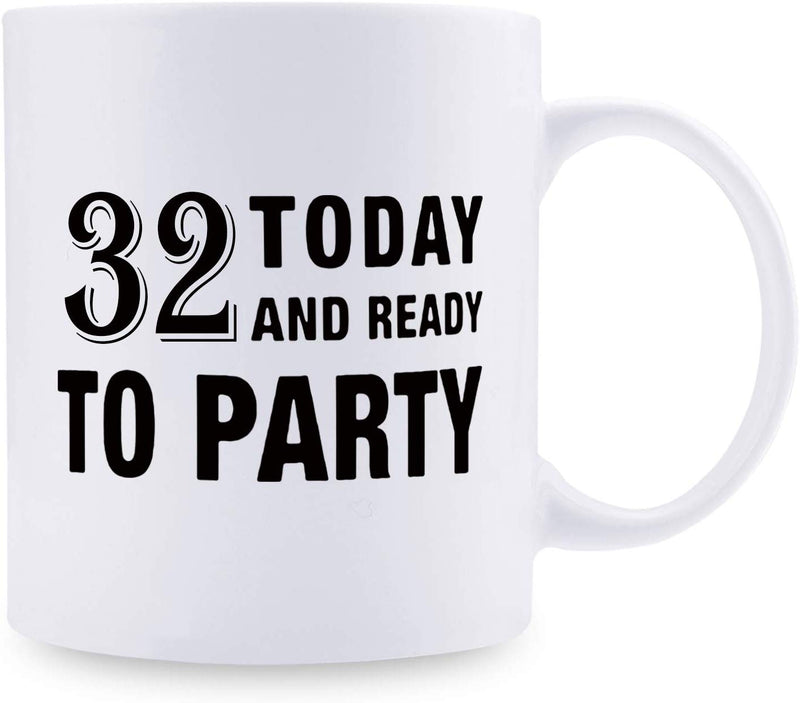 32nd Birthday Gifts for Women - 1987 Birthday Gifts for Women, 32 Years Old Birthday Gifts Coffee Mug for Mom, Wife, Friend, Sister, Her, Colleague, Coworker - 11oz