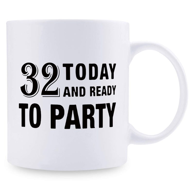 32nd Birthday Gifts for Men - 1987 Birthday Gifts for Men, 32 Years Old Birthday Gifts Coffee Mug for Dad, Husband, Friend, Brother, Him, Colleague, Coworker - 11oz