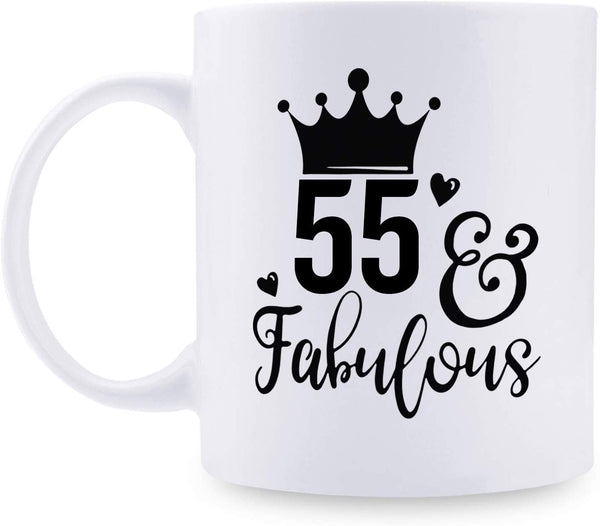 55th Birthday Gifts for Women - 1964 Birthday Gifts for Women, 55 Years Old Birthday Gifts Coffee Mug for Mom, Wife, Friend, Sister, Her, Colleague, Coworker - 11oz