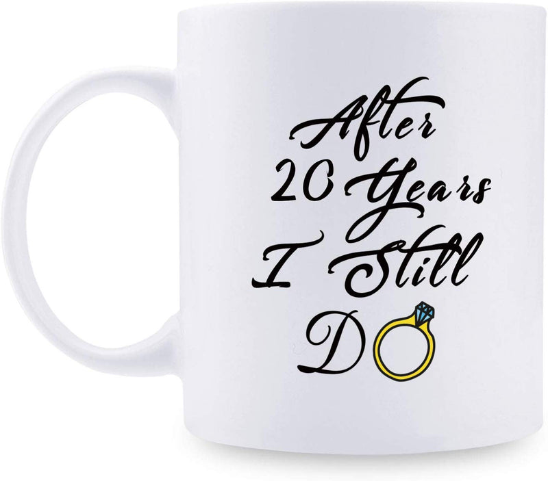 20th Anniversary Gifts - 20th Wedding Anniversary Gifts for Couple, 20 Year Anniversary Gifts 11oz Funny Coffee Mug for Couples, Husband, Hubby, Wife, Wifey, Her, Him, I Still Do