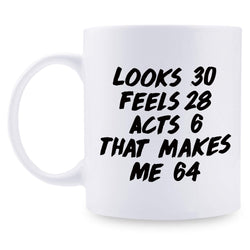 64th Birthday Gifts for Women - 1955 Birthday Gifts for Women, 64 Years Old Birthday Gifts Coffee Mug for Mom, Wife, Friend, Sister, Her, Colleague, Coworker - 11oz