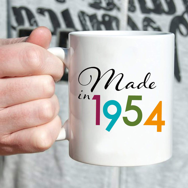 65th Birthday Gifts for Men - 1954 Birthday Gifts for Men, 65 Years Old Birthday Gifts Coffee Mug for Dad, Husband, Friend, Brother, Him, Colleague, Coworker - 11oz