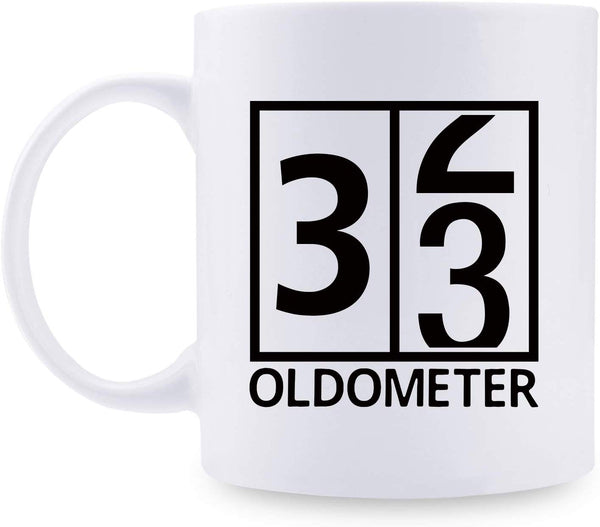 33rd Birthday Gifts for Women - 1986 Birthday Gifts for Women, 33 Years Old Birthday Gifts Coffee Mug for Mom, Wife, Friend, Sister, Her, Colleague, Coworker, Oldometer Mug - 11oz