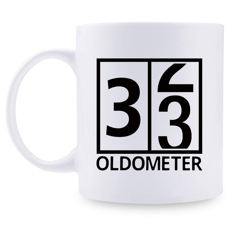 33rd Birthday Gifts for Men - 1986 Birthday Gifts for Men, 33 Years Old Birthday Gifts Coffee Mug for Dad, Husband, Friend, Brother, Him, Colleague, Coworker, Oldometer Mug - 11oz