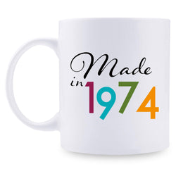 45th Birthday Gifts for Men - 1974 Birthday Gifts for Men, 45 Years Old Birthday Gifts Coffee Mug for Dad, Husband, Friend, Brother, Him, Colleague, Coworker - 11oz