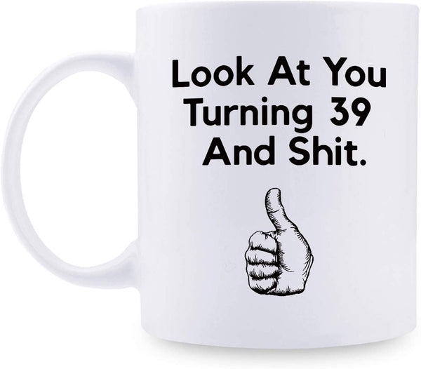 39th Birthday Gifts for Men - 1980 Birthday Gifts for Men, 39 Years Old Birthday Gifts Coffee Mug for Dad, Husband, Friend, Brother, Him, Colleague, Coworker - 11oz