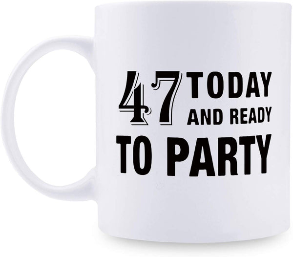 47th Birthday Gifts for Men - 1972 Birthday Gifts for Men, 47 Years Old Birthday Gifts Coffee Mug for Dad, Husband, Friend, Brother, Him, Colleague, Coworker - 11oz