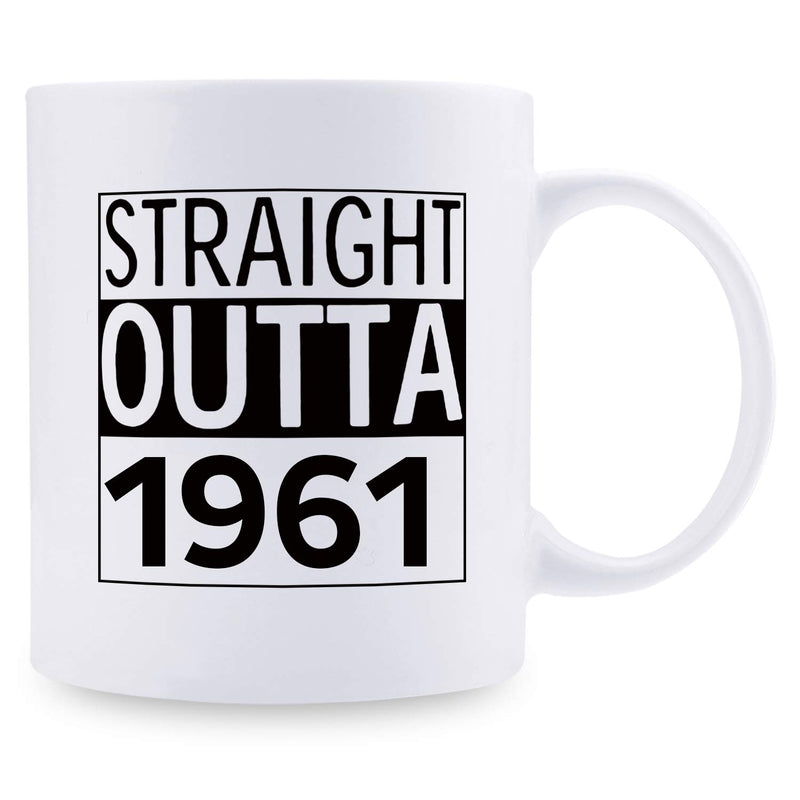 58th Birthday Gifts for Men - 1961 Birthday Gifts for Men, 58 Years Old Birthday Gifts Coffee Mug for Dad, Husband, Friend, Brother, Him, Colleague, Coworker - 11oz