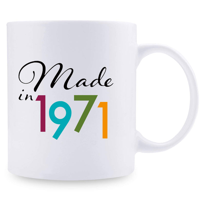 48th Birthday Gifts for Men - 1971 Birthday Gifts for Men, 48 Years Old Birthday Gifts Coffee Mug for Dad, Husband, Friend, Brother, Him, Colleague, Coworker - 11oz