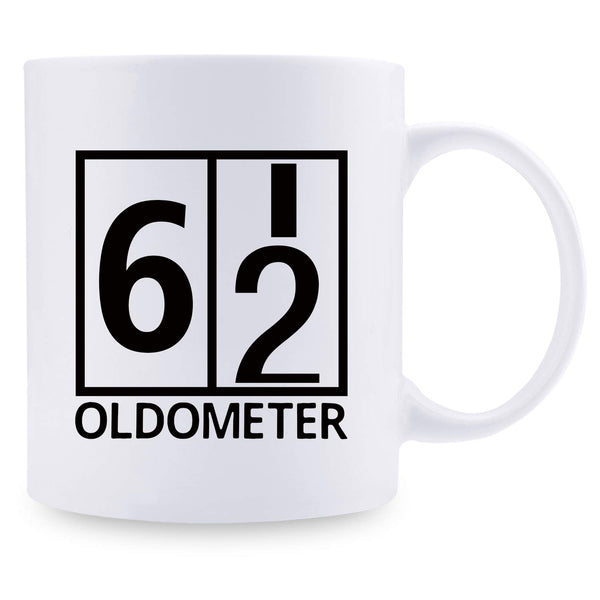 62nd Birthday Gifts for Men - 1957 Birthday Gifts for Men, 62 Years Old Birthday Gifts Coffee Mug for Dad, Husband, Friend, Brother, Him, Colleague, Coworker, Oldometer Mug - 11oz