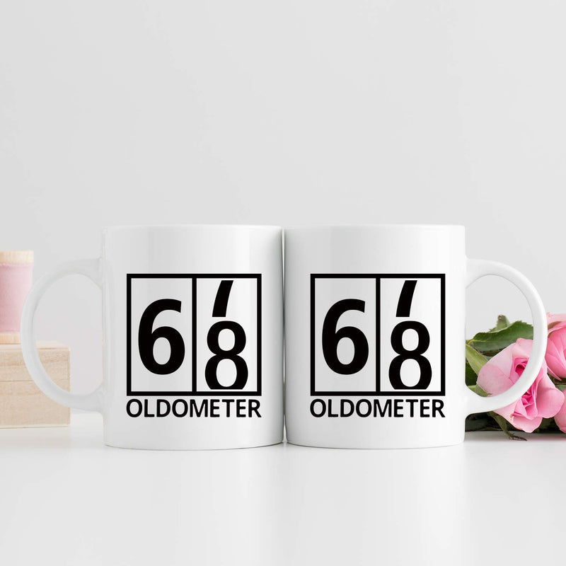 68th Birthday Gifts for Women - 1951 Birthday Gifts for Women, 68 Years Old Birthday Gifts Coffee Mug for Mom, Wife, Friend, Sister, Her, Colleague, Coworker, Oldometer Mug - 11oz