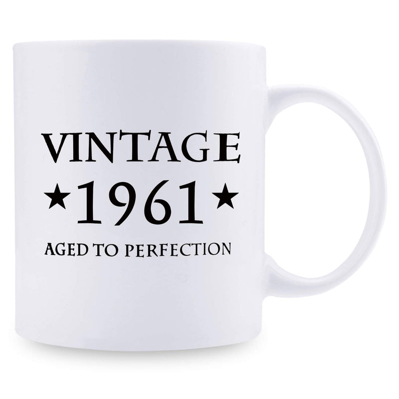 58th Birthday Gifts for Women - 1961 Birthday Gifts for Women, 58 Years Old Birthday Gifts Coffee Mug for Mom, Wife, Friend, Sister, Her, Colleague, Coworker - 11oz