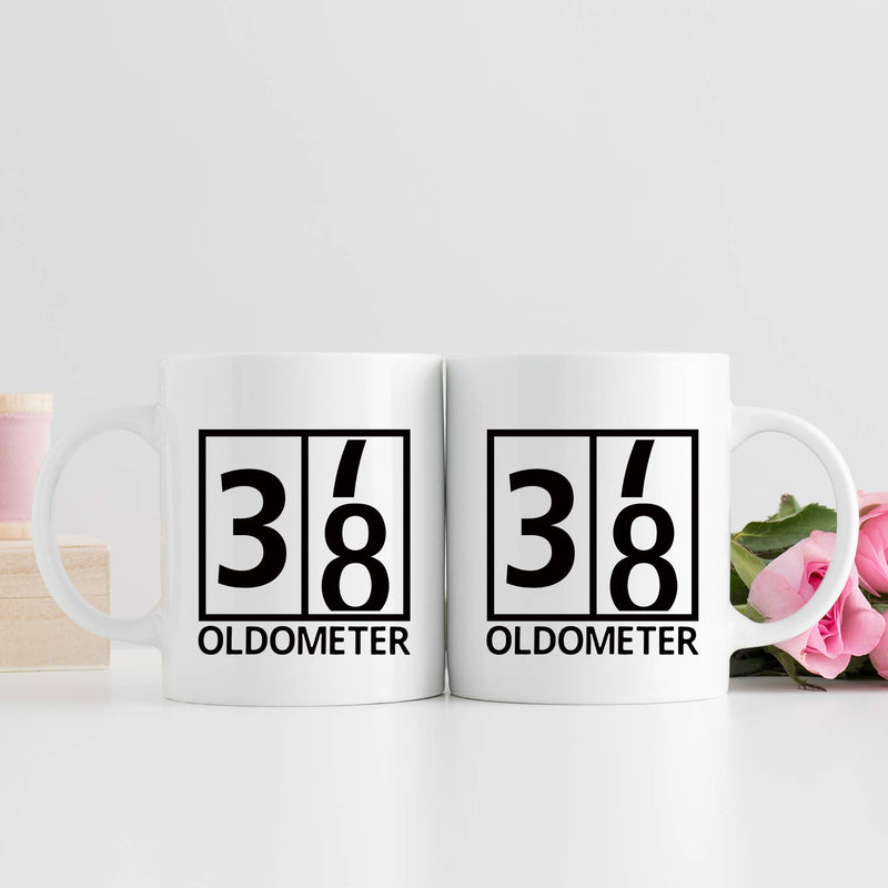 38th Birthday Gifts for Women - 1981 Birthday Gifts for Women, 38 Years Old Birthday Gifts Coffee Mug for Mom, Wife, Friend, Sister, Her, Colleague, Coworker, Oldometer Mug - 11oz