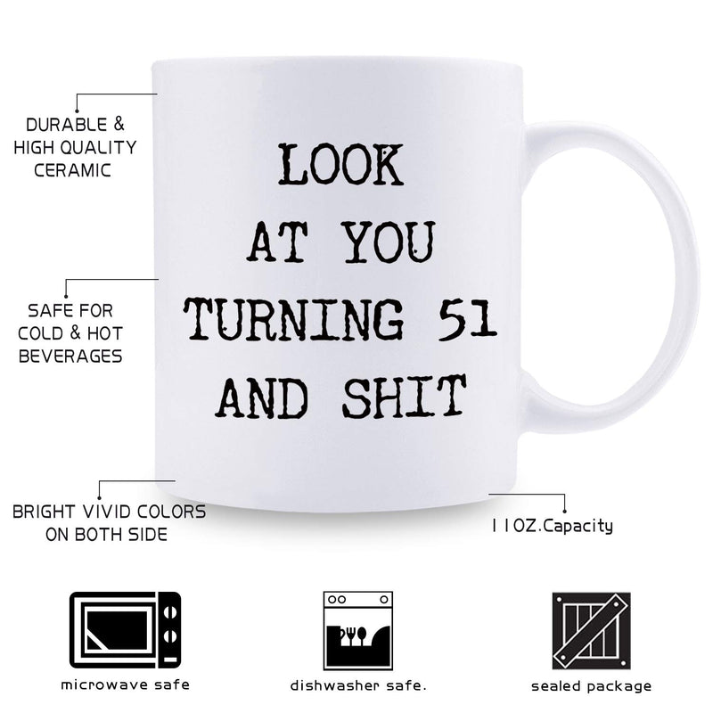 51st Birthday Gifts for Men - 1968 Birthday Gifts for Men, 51 Years Old Birthday Gifts Coffee Mug for Dad, Husband, Friend, Brother, Him, Colleague, Coworker - 11oz