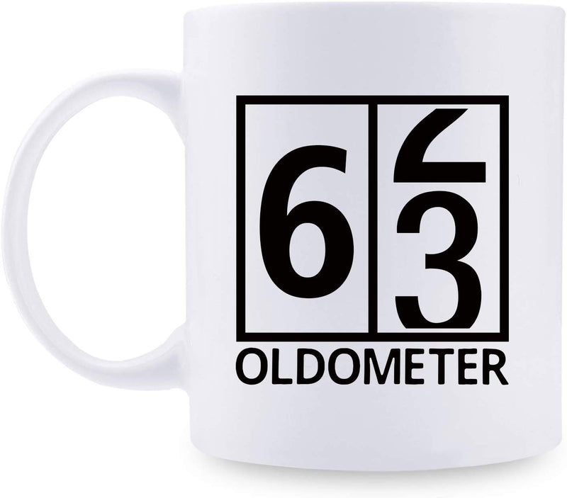 63rd Birthday Gifts for Women - 1956 Birthday Gifts for Women, 63 Years Old Birthday Gifts Coffee Mug for Mom, Wife, Friend, Sister, Her, Colleague, Coworker, Oldometer Mug - 11oz