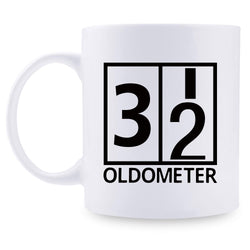 32nd Birthday Gifts for Women - 1987 Birthday Gifts for Women, 32 Years Old Birthday Gifts Coffee Mug for Mom, Wife, Friend, Sister, Her, Colleague, Coworker, Oldometer Mug - 11oz