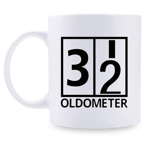 32nd Birthday Gifts for Women - 1987 Birthday Gifts for Women, 32 Years Old Birthday Gifts Coffee Mug for Mom, Wife, Friend, Sister, Her, Colleague, Coworker, Oldometer Mug - 11oz