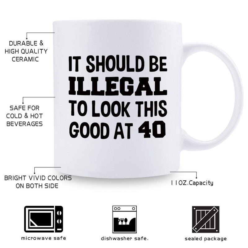 40th Birthday Gifts for Women - 1979 Birthday Gifts for Women, 40 Years Old Birthday Gifts Coffee Mug for Mom, Wife, Friend, Sister, Her, Colleague, Coworker - 11oz