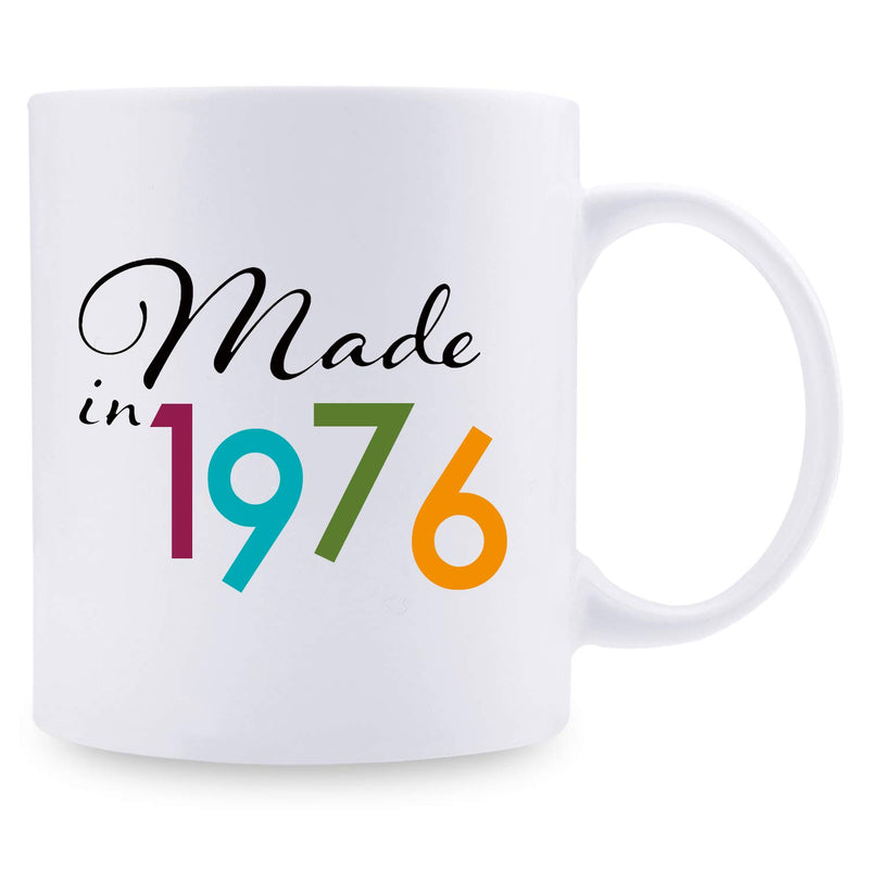 43rd Birthday Gifts for Women - 1976 Birthday Gifts for Women, 43 Years Old Birthday Gifts Coffee Mug for Mom, Wife, Friend, Sister, Her, Colleague, Coworker - 11oz