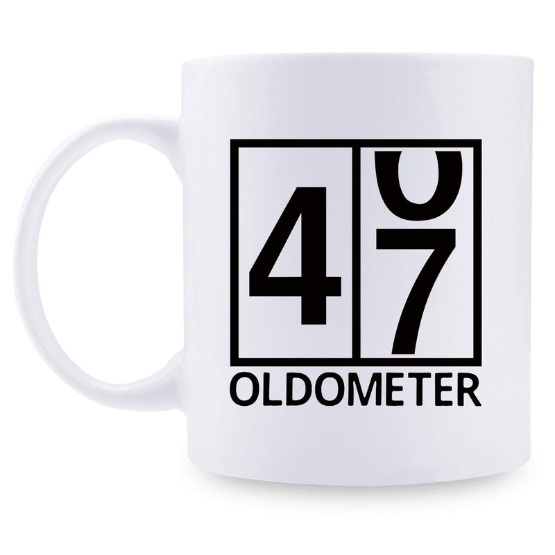 47th Birthday Gifts for Men - 1972 Birthday Gifts for Men, 47 Years Old Birthday Gifts Coffee Mug for Dad, Husband, Friend, Brother, Him, Colleague, Coworker, Oldometer Mug - 11oz