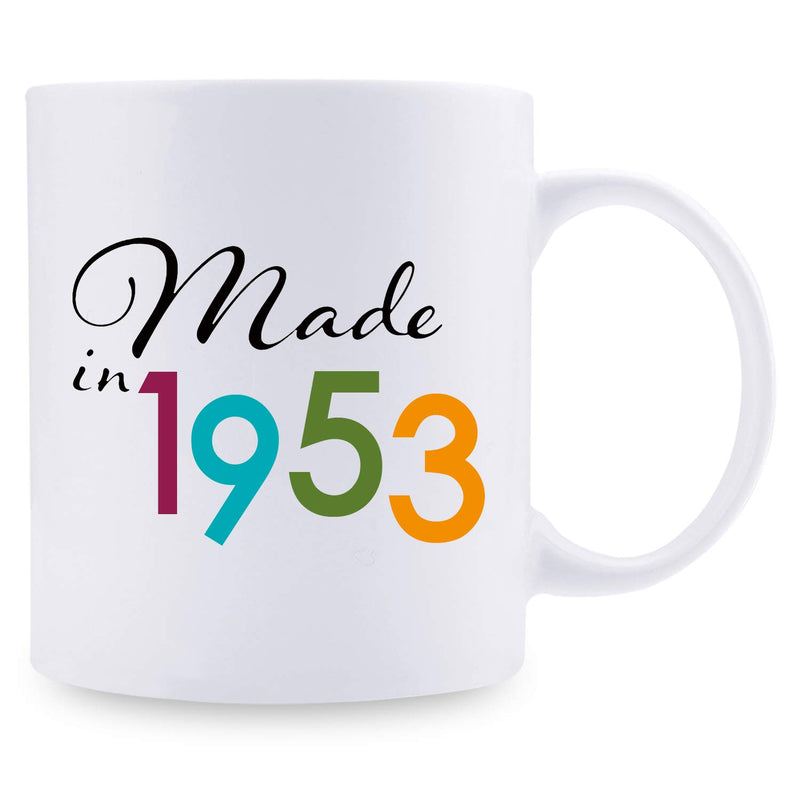 66th Birthday Gifts for Women - 1953 Birthday Gifts for Women, 66 Years Old Birthday Gifts Coffee Mug for Mom, Wife, Friend, Sister, Her, Colleague, Coworker - 11oz