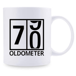 70th Birthday Gifts for Women - 1949 Birthday Gifts for Women, 70 Years Old Birthday Gifts Coffee Mug for Mom, Wife, Friend, Sister, Her, Colleague, Coworker, Oldometer Mug - 11oz