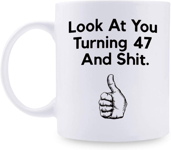 47th Birthday Gifts for Men - 1972 Birthday Gifts for Men, 47 Years Old Birthday Gifts Coffee Mug for Dad, Husband, Friend, Brother, Him, Colleague, Coworker - 11oz