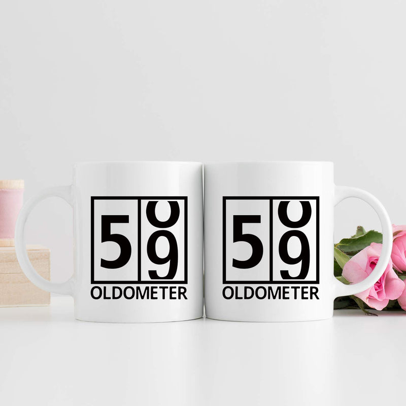 59th Birthday Gifts for Women - 1960 Birthday Gifts for Women, 59 Years Old Birthday Gifts Coffee Mug for Mom, Wife, Friend, Sister, Her, Colleague, Coworker, Oldometer Mug - 11oz