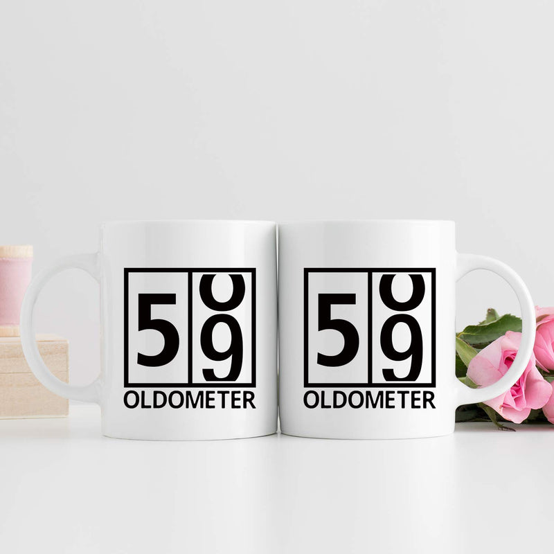 59th Birthday Gifts for Men - 1960 Birthday Gifts for Men, 59 Years Old Birthday Gifts Coffee Mug for Dad, Husband, Friend, Brother, Him, Colleague, Coworker, Oldometer Mug - 11oz