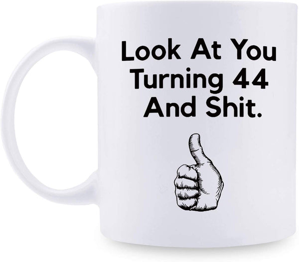 44th Birthday Gifts for Women - 1975 Birthday Gifts for Women, 44 Years Old Birthday Gifts Coffee Mug for Mom, Wife, Friend, Sister, Her, Colleague, Coworker - 11oz